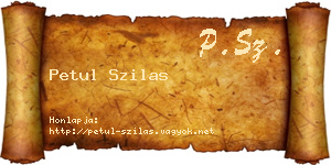 Petul Szilas névjegykártya